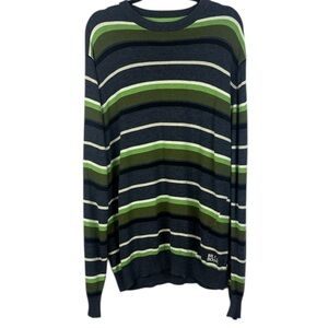 Billabong Men's Casual Cotton Blend Multicoloured Crewneck Stripes XL Sweater